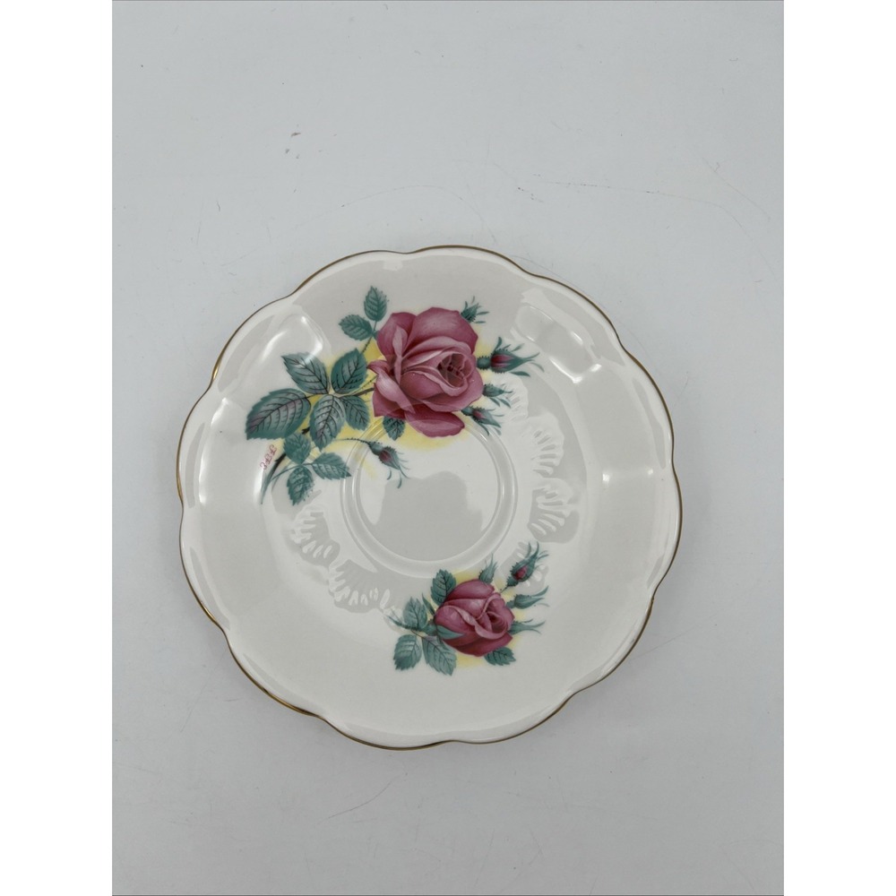 ROYAL ALBERT Bone China Pink Sweetheart Roses Saucer  (England)‎